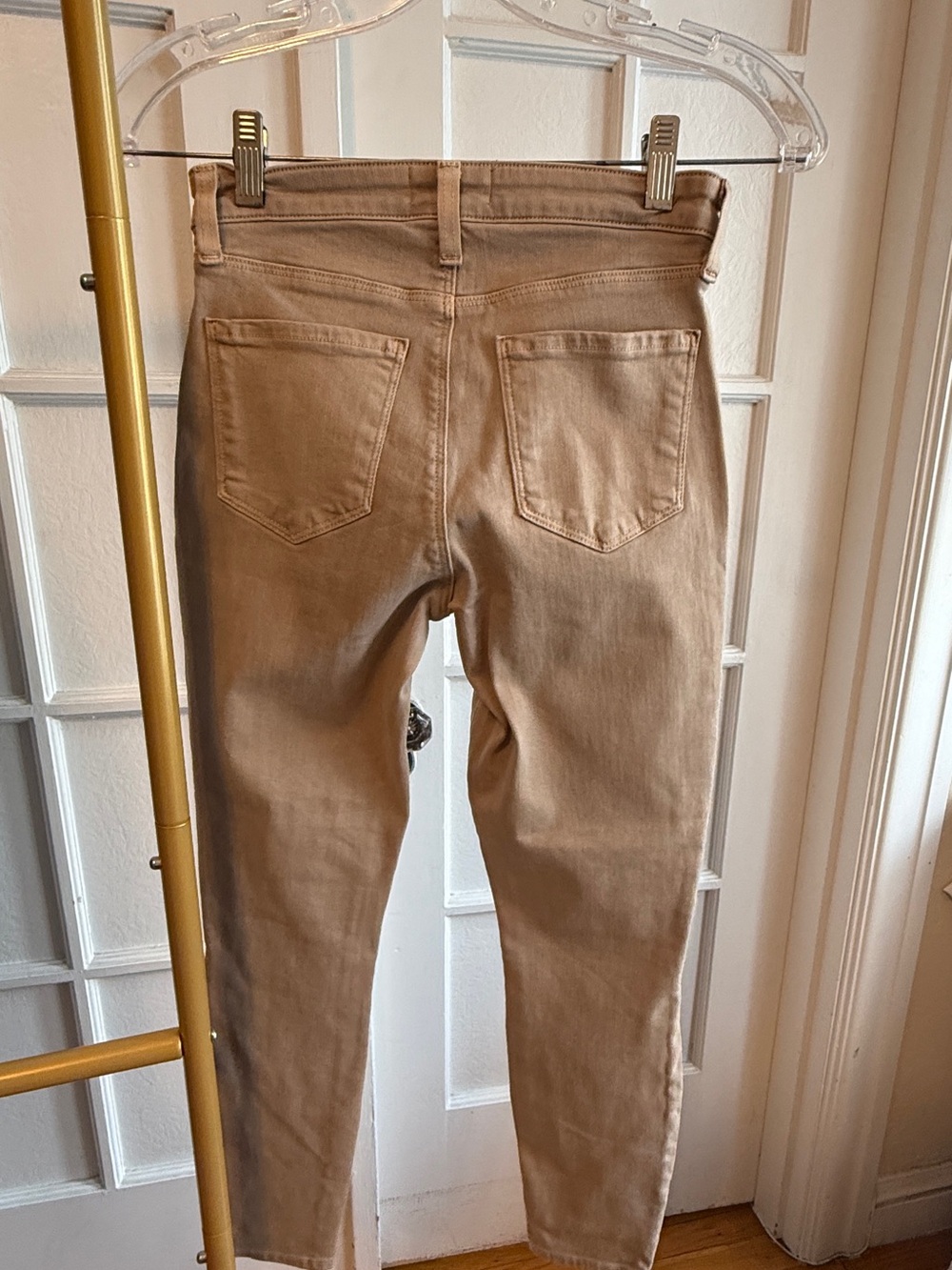 NWOT Size 24 L'AGENCE Margot High-Rise Cropped Skinny Jeans - Biscuit - Picture 4 of 8